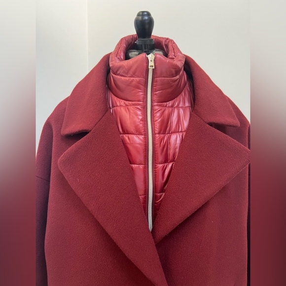 New Herno Giaccone Donna Coat 100% Wool Italy Made XL Convertible - Picture 2 of 11